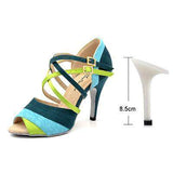 mohamed-imourig - Ladingwu Brand New Women's Dance Shoes Heeled Tango Ballroom Latin Salsa Dancing Shoes For Women Hot Sales Brown Green Suede - mohamed imourig - 