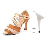 mohamed-imourig - Ladingwu Brand New Women's Dance Shoes Heeled Tango Ballroom Latin Salsa Dancing Shoes For Women Hot Sales Brown Green Suede - mohamed imourig - 