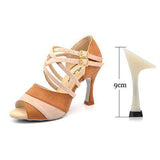 mohamed-imourig - Ladingwu Brand New Women's Dance Shoes Heeled Tango Ballroom Latin Salsa Dancing Shoes For Women Hot Sales Brown Green Suede - mohamed imourig - 