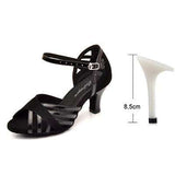 mohamed-imourig - Ladingwu Latin Dance Shoes Women Suede And PU New Purple Salsa Party Ballroom Dance Shoes Cuba Heel 9cm ladies sneaker Dance - mohamed imourig - 