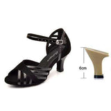 mohamed-imourig - Ladingwu Latin Dance Shoes Women Suede And PU New Purple Salsa Party Ballroom Dance Shoes Cuba Heel 9cm ladies sneaker Dance - mohamed imourig - 