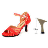 mohamed-imourig - Ladingwu Latin Dance Shoes Women Suede And PU New Purple Salsa Party Ballroom Dance Shoes Cuba Heel 9cm ladies sneaker Dance - mohamed imourig - 