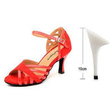 mohamed-imourig - Ladingwu Latin Dance Shoes Women Suede And PU New Purple Salsa Party Ballroom Dance Shoes Cuba Heel 9cm ladies sneaker Dance - mohamed imourig - 