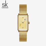 mohamed-imourig - Shengke Women Watches Fashion Geneva Designer Ladies Watch Luxury Brand Rectangle Quartz Gold Wrist Watch Luxury Gifts For Women - mohamed imourig - 