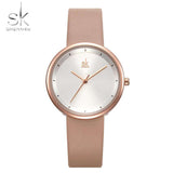 mohamed-imourig - SK Women Watches Mixmatch Simple Watch SHENGKE Beige Leather Band Reloj Mujer Classical Dress Watch Woman Montre Femme 2019 - mohamed imourig - 