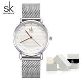 mohamed-imourig - Shengke Luxury Quartz Women Watches Stainless Steel Ladies Wrist Watch Reloj Mujer 2019 SK Cheap Fashion Watches For Women - mohamed imourig - 