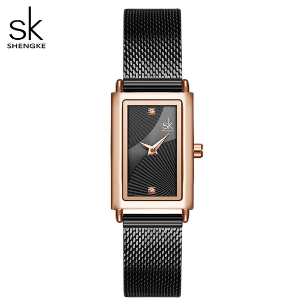 mohamed-imourig - Shengke Women Watches Fashion Geneva Designer Ladies Watch Luxury Brand Rectangle Quartz Gold Wrist Watch Luxury Gifts For Women - mohamed imourig - 