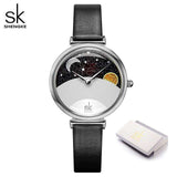mohamed-imourig - Shengke New Starry Sky Dreamy Women Watches Creative Blue Leather Strap Quartz Ladies Watches Casual Fashion Dial Montre Femme - mohamed imourig - 