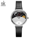mohamed-imourig - Shengke New Starry Sky Dreamy Women Watches Creative Blue Leather Strap Quartz Ladies Watches Casual Fashion Dial Montre Femme - mohamed imourig - 
