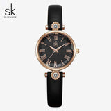 mohamed-imourig - Shengke Brand New Women's Quartz Watches Fashion Casual Rhinestone Quartz Wristwatches for Woman Ladies Leather Bracelet Relojes - mohamed imourig - 