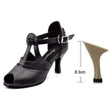 mohamed-imourig - Ladingwu Black Genuine Leather Dance Shoes Woman Latin Comfortable Soft Bottom Salsa Dance Shoes Profession Ballroom Dance Shoes - mohamed imourig - 