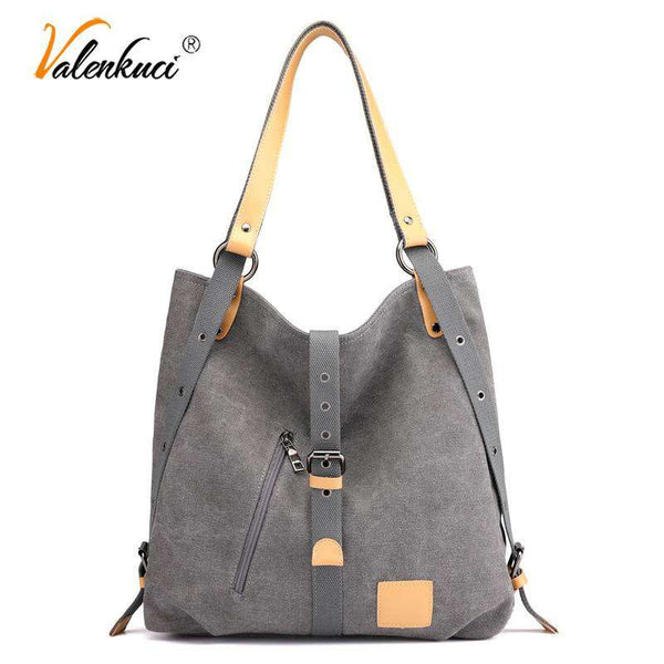 mohamed-imourig - Valenkuci Casual Women's Handbags Female Canvas Handbag Bag Large-capacity Shoulder Bags for Women Girls bolsas feminina - mohamed imourig - 