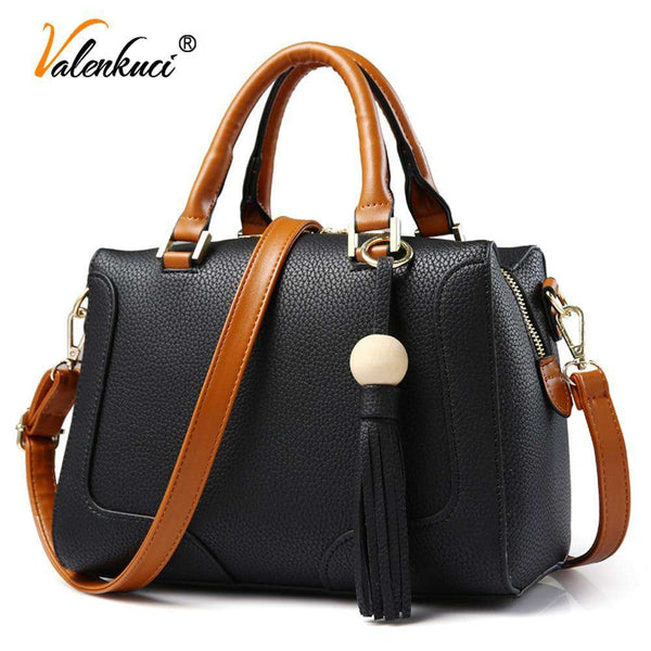 mohamed-imourig - Valenkuci brand 2018 women's leather handbags crossbody bags for women shoulder bag tassel messenger bags female ladies SD-735 - mohamed imourig - 