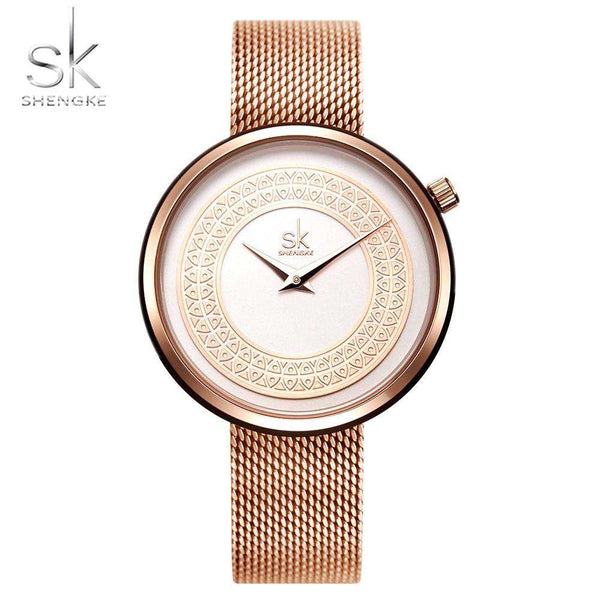 mohamed-imourig - Shengke Top Brand Luxury Women Watches Rose Gold Fashion SK Watch Women Clock Women's Watches Reloj Mujer Montre Femme SK - mohamed imourig - 