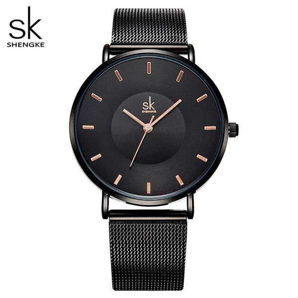 mohamed-imourig - Shengke Simple Women Watches 2017 Ladies Wristwatch Ultra thin Quartz Watch Woman Sliver Ladies Watch Relogio Feminino SK 2017 - mohamed imourig - 