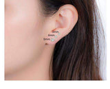 mohamed-imourig - Kemstone Fashion 925 Sterling Silver White Round Cubic Zirconia Stud Earrings Jewelry Gift for Women - mohamed imourig - 