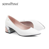 mohamed-imourig - SOPHITINA Sexy Pointed Toe Pumps High Quality Sheepskin Fashion Design Mixed Colored Square Heel Shoes New Women's Pumps PC567 - mohamed imourig - 