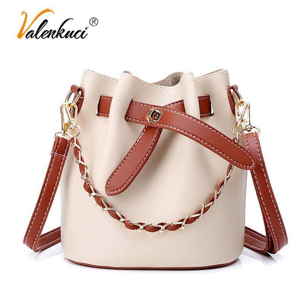 mohamed-imourig - Valenkuci Fashion Messenger Bag Female 2018 PU Leather Bucket Shoulder Bag Crossbody Bags for Women bolsas feminina mochila - mohamed imourig - 