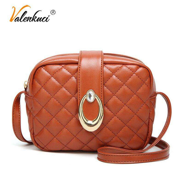mohamed-imourig - Valenkuci Small Crossbody Bags for Women 2018 PU Leather Lattice Mini Girls Handbags Shoulder Messenger Women's Bag bolso mujer - mohamed imourig - 