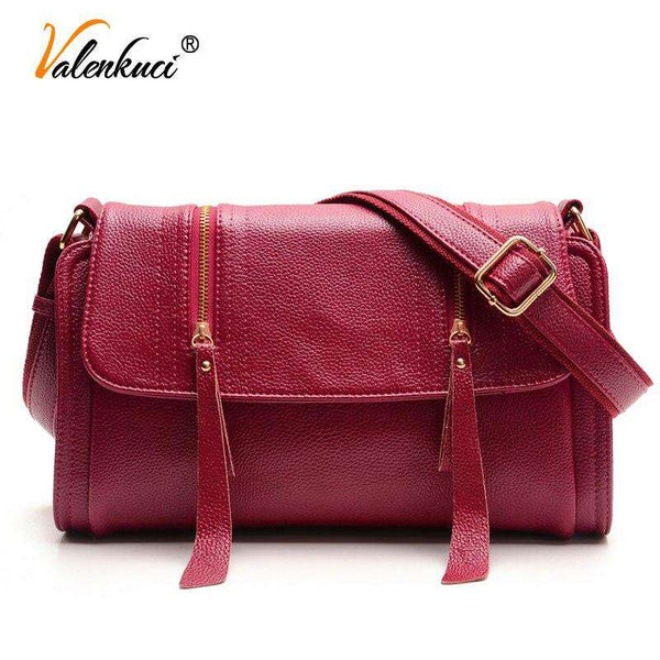mohamed-imourig - Valenkuci Women Leather Handbags For Women Crossbody Bags Women's Messenger Bags Designer Leather Bags Vintage Women Bags SD-380 - mohamed imourig - 