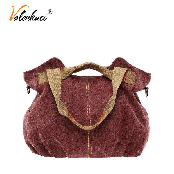 mohamed-imourig - Valenkuci Fashion Casual Shoulder Bag Handbag Female Retro Canvas Women's Bag Handbags Crossbody Bag for Girls bolsas feminina - mohamed imourig - 