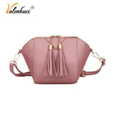 mohamed-imourig - Valenkuci Small Shell Bag High Quality PU Leather Tassel Women Messenger Crossbody Bags Fashion Ladies Mini Casual Bags Clutch - mohamed imourig - 