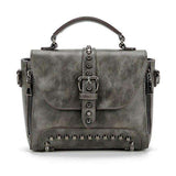 mohamed-imourig - Valenkuci Bags for Women 2018 Handbag Fashion Designer Leather Rivet Bag Women's Shoulder Messenger Bags Female bolsa feminina - mohamed imourig - 