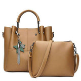 mohamed-imourig - Valenkuci Women Handbag Star Pendant Tassel Composite Bag Casual Leather Shoulder Crossbody Messenger Bags Totes bolsos mujer - mohamed imourig - 