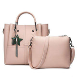 mohamed-imourig - Valenkuci Women Handbag Star Pendant Tassel Composite Bag Casual Leather Shoulder Crossbody Messenger Bags Totes bolsos mujer - mohamed imourig - 