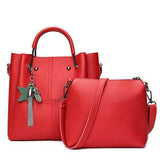 mohamed-imourig - Valenkuci Women Handbag Star Pendant Tassel Composite Bag Casual Leather Shoulder Crossbody Messenger Bags Totes bolsos mujer - mohamed imourig - 