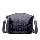 mohamed-imourig - Valenkuci Chinese Style Leather Bag National Flowers Tassel Crossbody Bags Designer Shoulder Messenger Bags for Women Bag 2018 - mohamed imourig - 