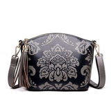 mohamed-imourig - Valenkuci Chinese Style Leather Bag National Flowers Tassel Crossbody Bags Designer Shoulder Messenger Bags for Women Bag 2018 - mohamed imourig - 