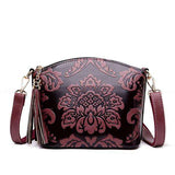 mohamed-imourig - Valenkuci Chinese Style Leather Bag National Flowers Tassel Crossbody Bags Designer Shoulder Messenger Bags for Women Bag 2018 - mohamed imourig - 