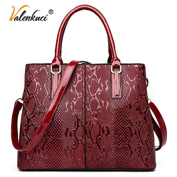 mohamed-imourig - Valenkuci Brand Fashion Women Leather Handbag Bags Ladies Luxury Shoulder Bags Designer Handbags High Quality Tote Bag SD-738 - mohamed imourig - 