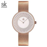 mohamed-imourig - Luxury Lady Casual Watch Rose Gold Women Quartz Wirstwatches SHENGKE Brand Waterproof Elegant Business Fashion Female Clock - mohamed imourig - 