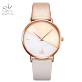 mohamed-imourig - Relogio Feminino SK Women's Watches Shengke Top Brand Luxury Rose Gold Watch Women Creative Fashion Casual Watches Leather Clock - mohamed imourig - 