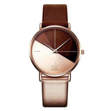 mohamed-imourig - Relogio Feminino SK Women's Watches Shengke Top Brand Luxury Rose Gold Watch Women Creative Fashion Casual Watches Leather Clock - mohamed imourig - 