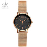 mohamed-imourig - Shengke Brand Luxury Women Watches High Quality Gold Mesh Belt Dress Women Watch Wristwatch Female Clocks Reloj Mujer 2017 SK - mohamed imourig - 