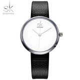 mohamed-imourig - Shengke Watches Women Quartz Clock Top Brand Watches Leather Women Watch Causal Black White Simple Wristwatch Montre Femme 2017 - mohamed imourig - 