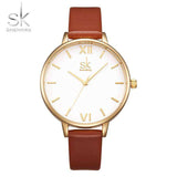mohamed-imourig - Shengke Watches Women Fashion Watch 2017 New Elegant Dress Leather Strap Ultra Slim Wrist Watch Montre Femme Reloj Mujer 2017 - mohamed imourig - 