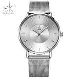 mohamed-imourig - Shengke Simple Women Watches 2017 Ladies Wristwatch Ultra thin Quartz Watch Woman Sliver Ladies Watch Relogio Feminino SK 2017 - mohamed imourig - 