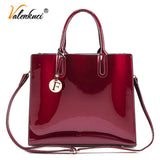 mohamed-imourig - Valenkuci Brand Glossy Tote Women Bags High Quality Women's PU Leather Handbags Shoulder Crossbody Bag Messenger Bags SD-736 - mohamed imourig - 