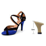 mohamed-imourig - Ladingwu Women Latin Dance Shoes Flannel Salsa Women Ballroom Dancing Shoes For Girls Blue/Red Soft Bottom Indoor Shoes Tango - mohamed imourig - 