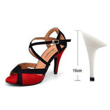 mohamed-imourig - Ladingwu Women Latin Dance Shoes Flannel Salsa Women Ballroom Dancing Shoes For Girls Blue/Red Soft Bottom Indoor Shoes Tango - mohamed imourig - 