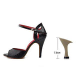 mohamed-imourig - Ladingwu New Salsa Shoes Dance  Women's High Heel Shoes Sandals 10cm  Party Performance women Latin Dance Shoes Red Black PU - mohamed imourig - 