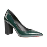 mohamed-imourig - SOPHITINA Autumn Square Heels Pumps Dark Green Patent Leather Elegant Office Lady Pumps Sexy Pointed Toe Party Shoes Women W03 - mohamed imourig - 