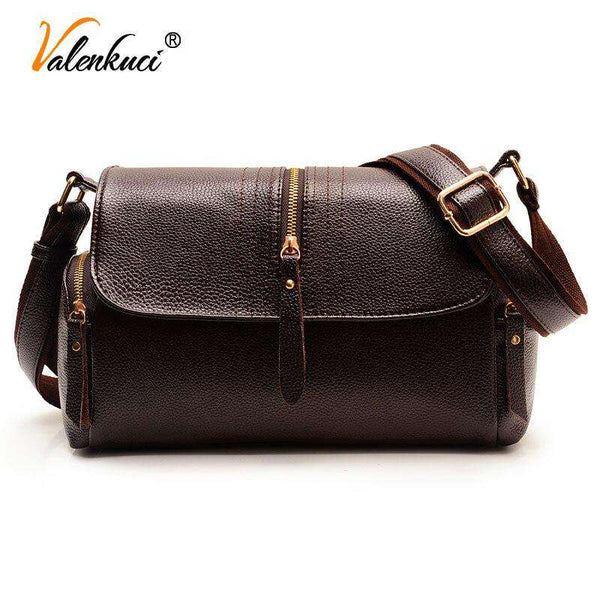 mohamed-imourig - Valenkuci Women's Handbag Leather Bag for Women Messenger Bag fashion Crossbody Bag For Women Vintage Retro Totes Bag SD-803 - mohamed imourig - 