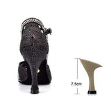 mohamed-imourig - Ladingwu 2018 New Glitter Rhinestone Latin Dance Shoes Women Satin Salsa Dancing Shoes For Woman Tango Ballroom Shoes For Dacne - mohamed imourig - 