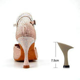 mohamed-imourig - Ladingwu 2018 New Glitter Rhinestone Latin Dance Shoes Women Satin Salsa Dancing Shoes For Woman Tango Ballroom Shoes For Dacne - mohamed imourig - 