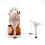 mohamed-imourig - Ladingwu 2018 New Glitter Rhinestone Latin Dance Shoes Women Satin Salsa Dancing Shoes For Woman Tango Ballroom Shoes For Dacne - mohamed imourig - 